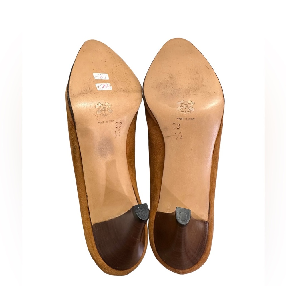 Vintage Linea Dior Women’s Suede Pumps‎ Mustard Size 7.5 B4 - Picture 7 of 11